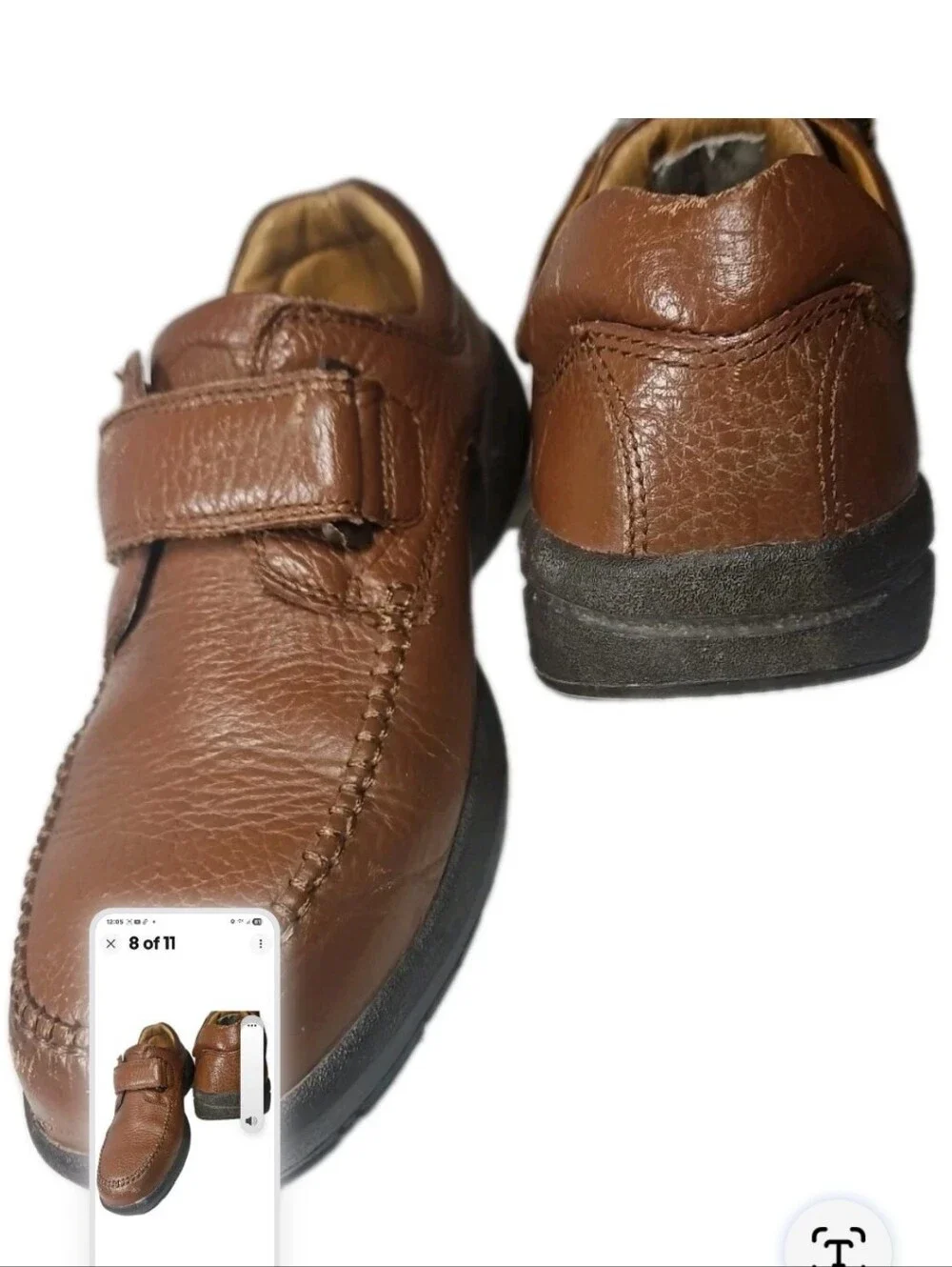 DrComfort Scott Leather Men Sz:10.5W  Brn Shoe Diabetic Ortho Gorp Walk 9020(7B
